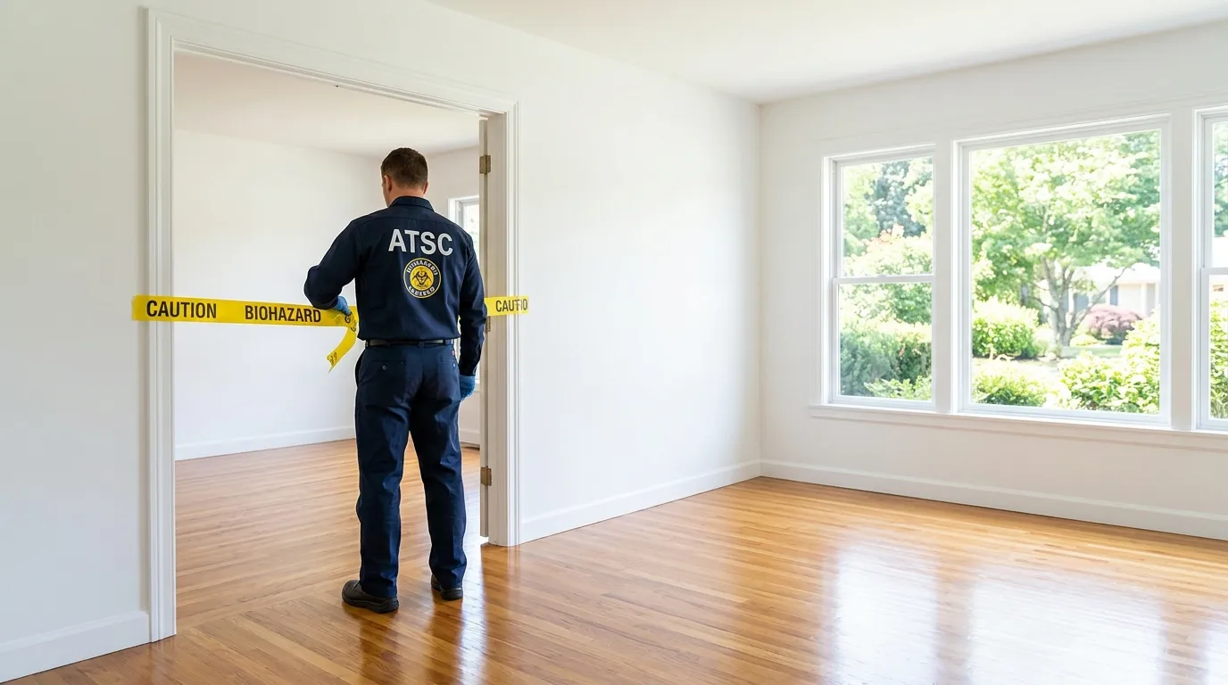 Certified biohazard cleanup crew performing Crime Scene Cleanup in Garner